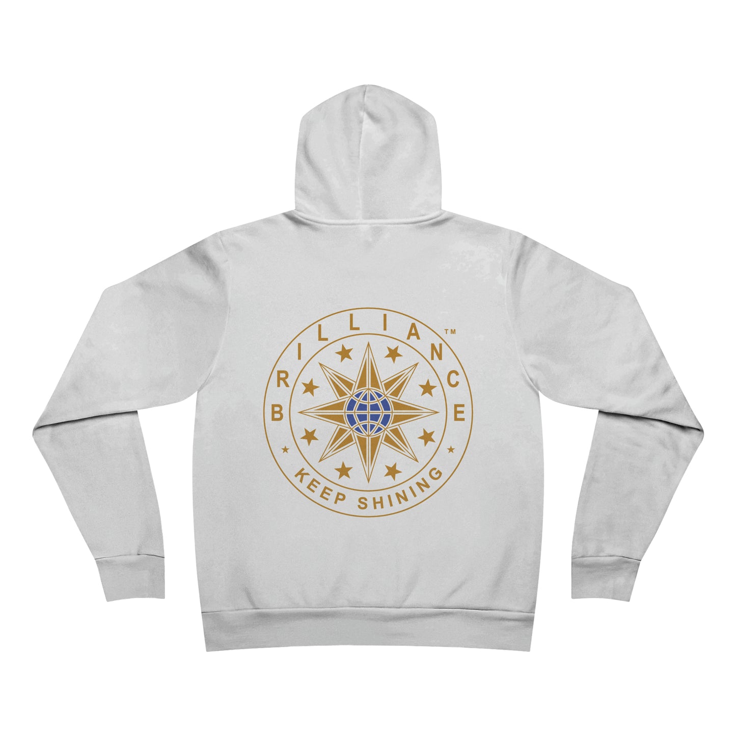 Brilliance Adult Fleece Pullover Hoodie White Back