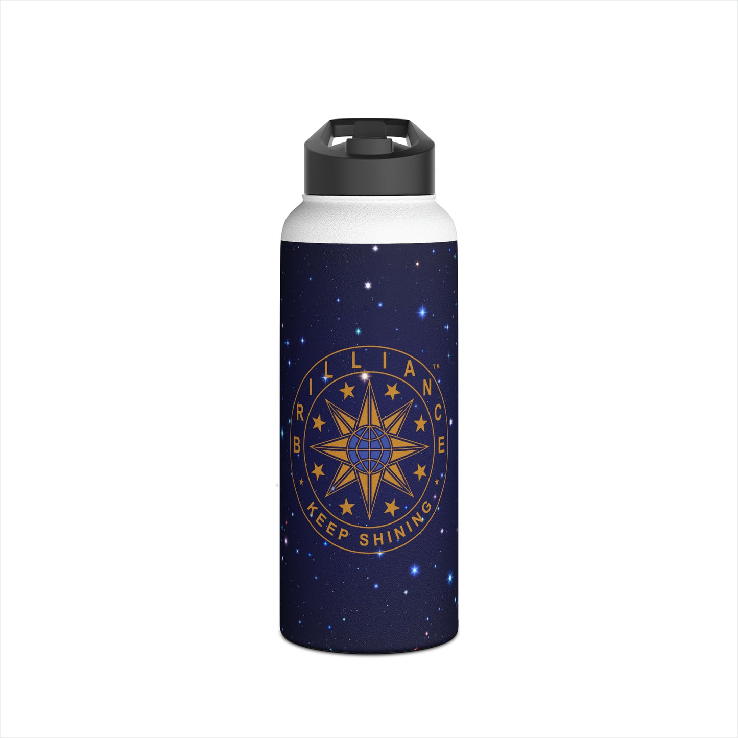Brilliance 32 oz Fluid Bottle with Starry Night Print and Logo