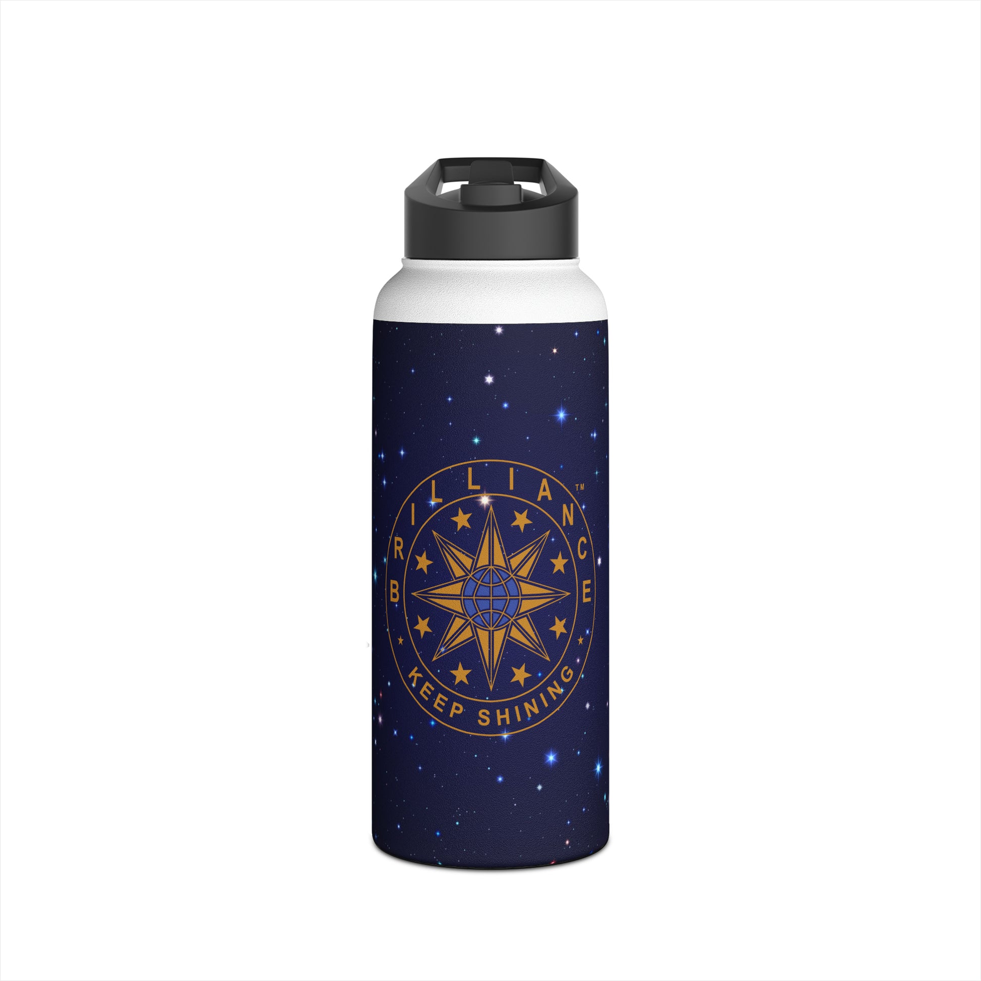 Brilliance 32 oz Fluid Bottle with Starry Night Print and Logo