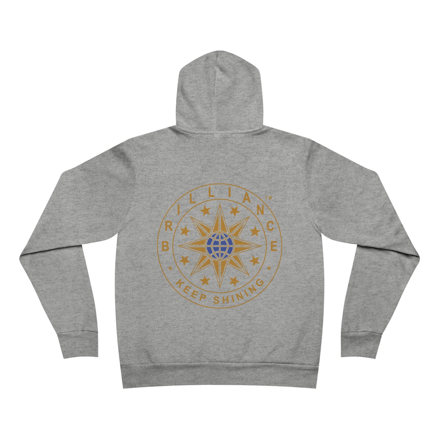 Brilliance Adult Fleece Pullover Hoodie Athletic Heather Back