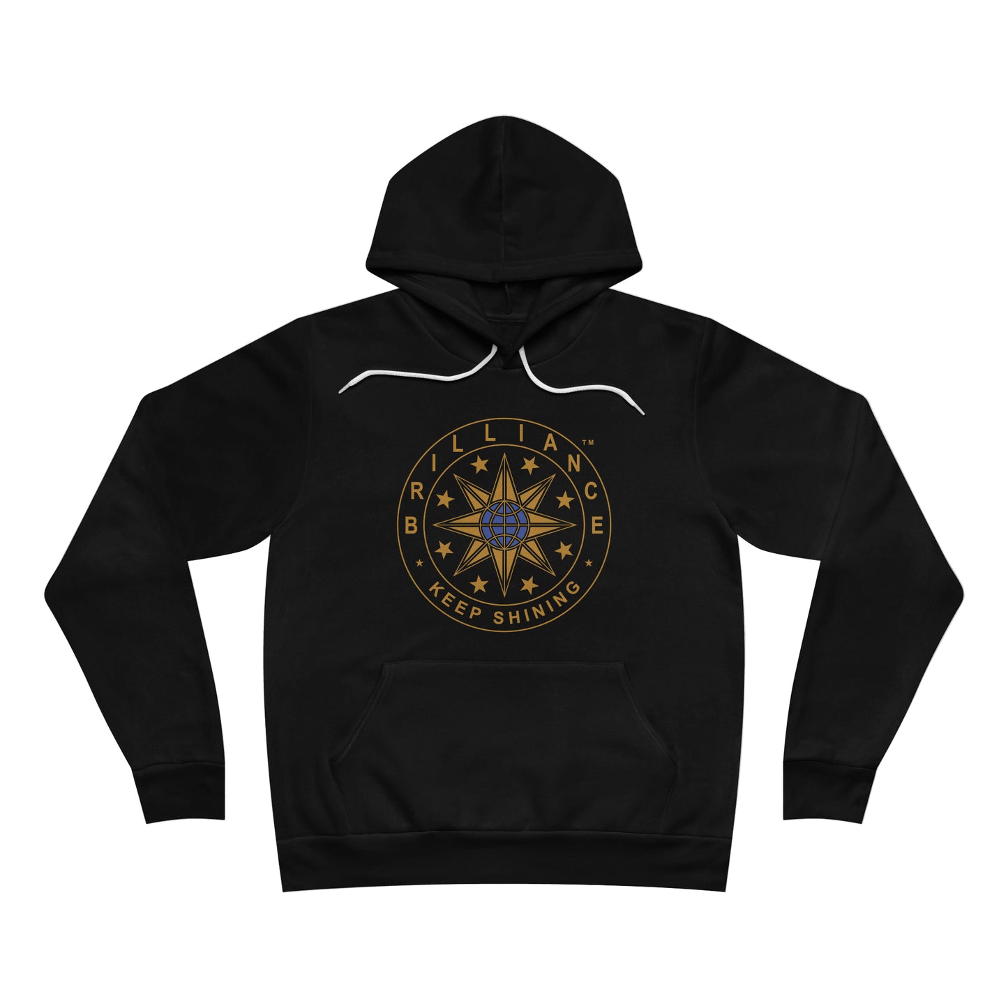 Brilliance Adult Fleece Pullover Hoodie Black Front