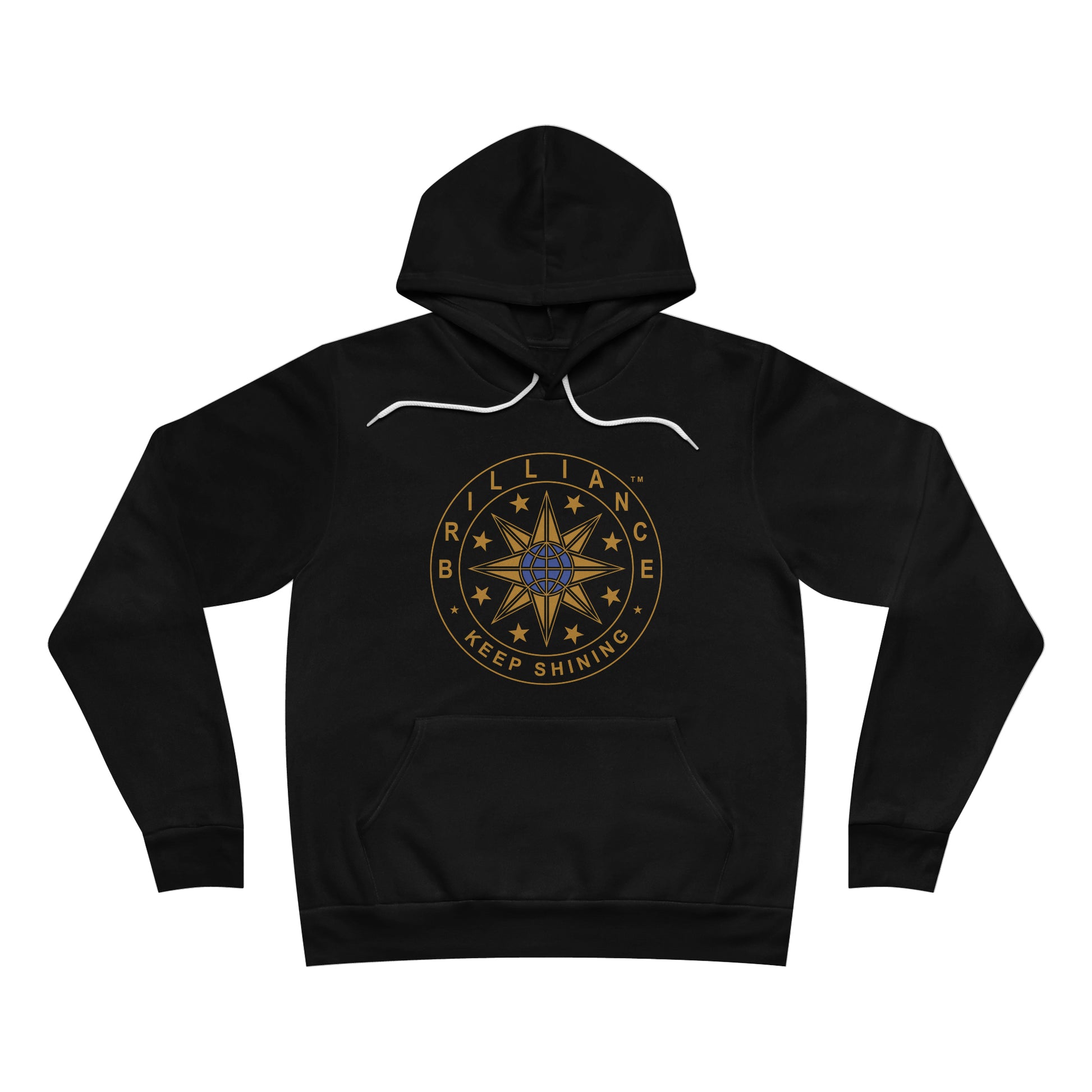 Brilliance Adult Fleece Pullover Hoodie Black Front