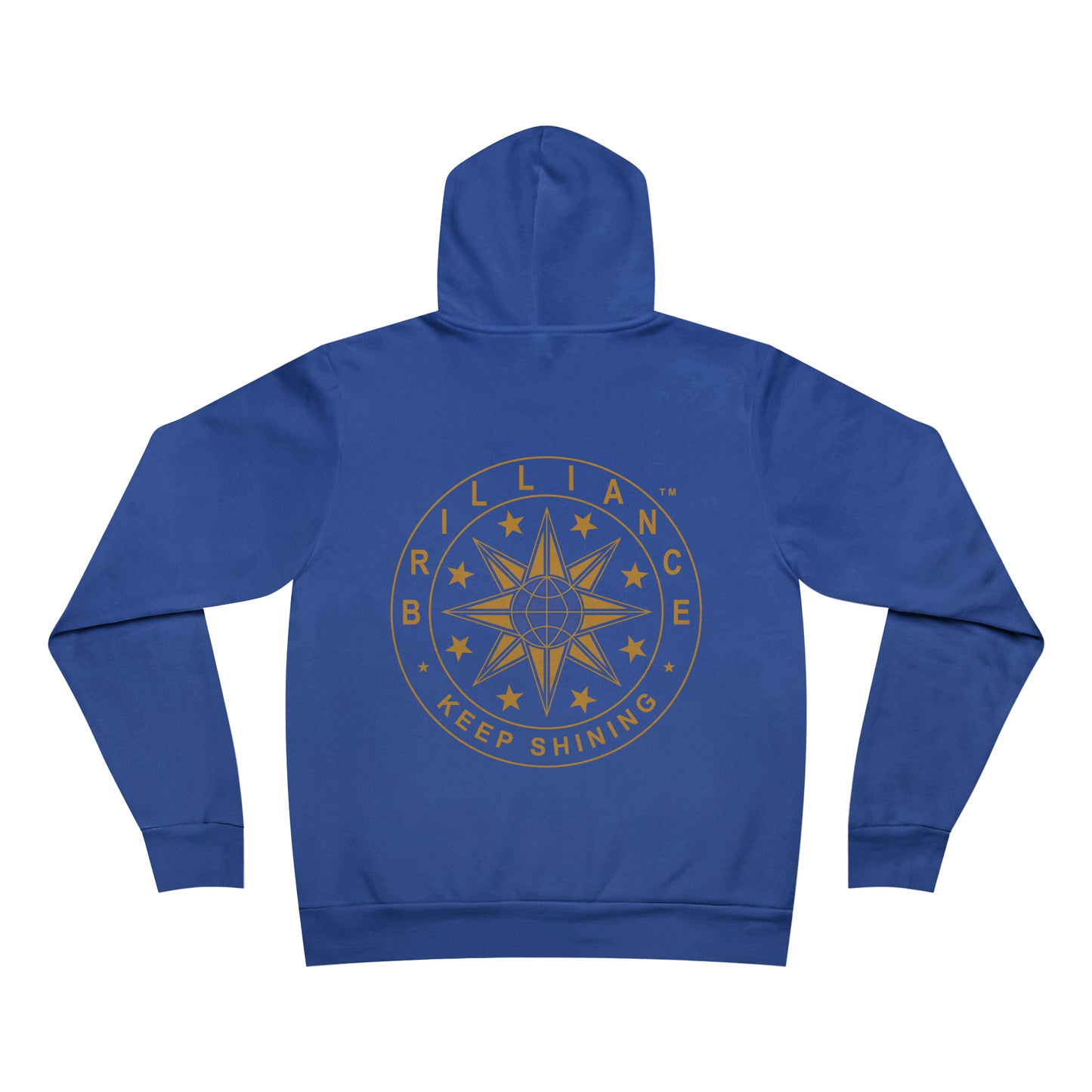 Brilliance Adult Fleece Pullover Hoodie Blue Back