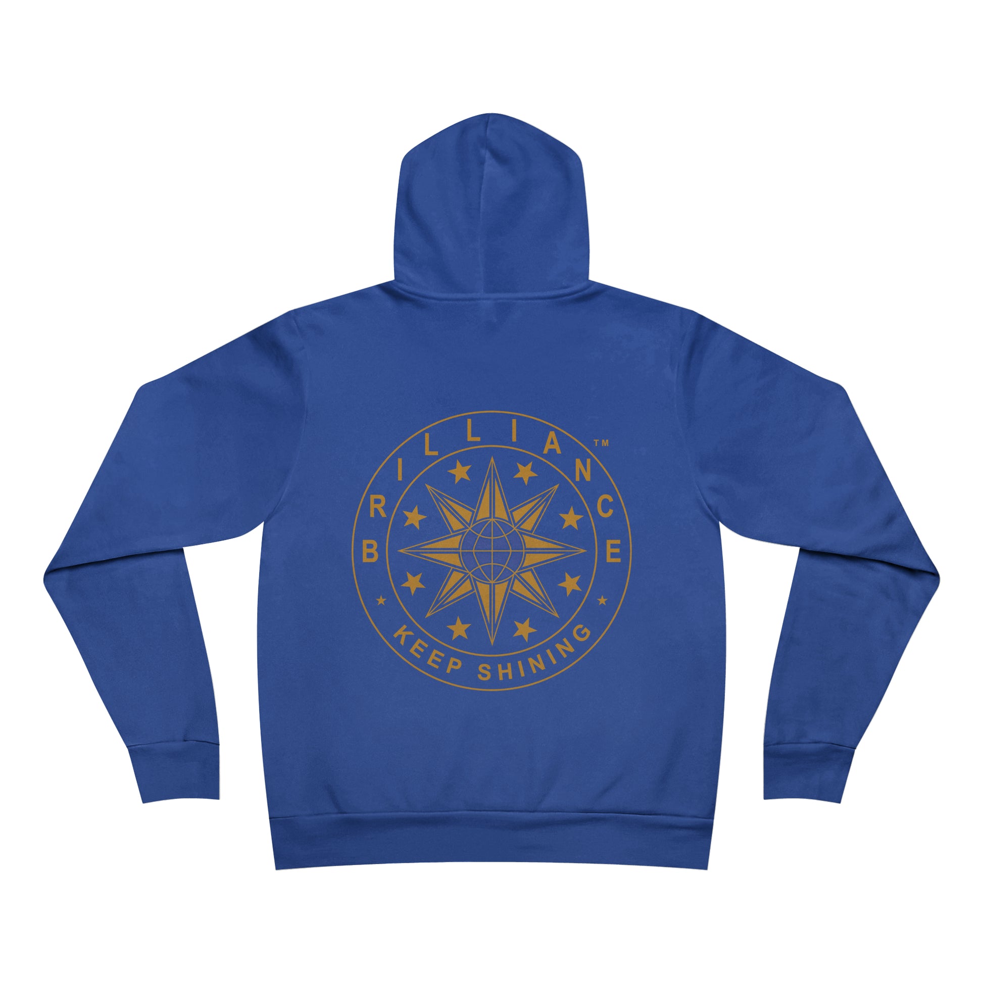 Brilliance Adult Fleece Pullover Hoodie Blue Back