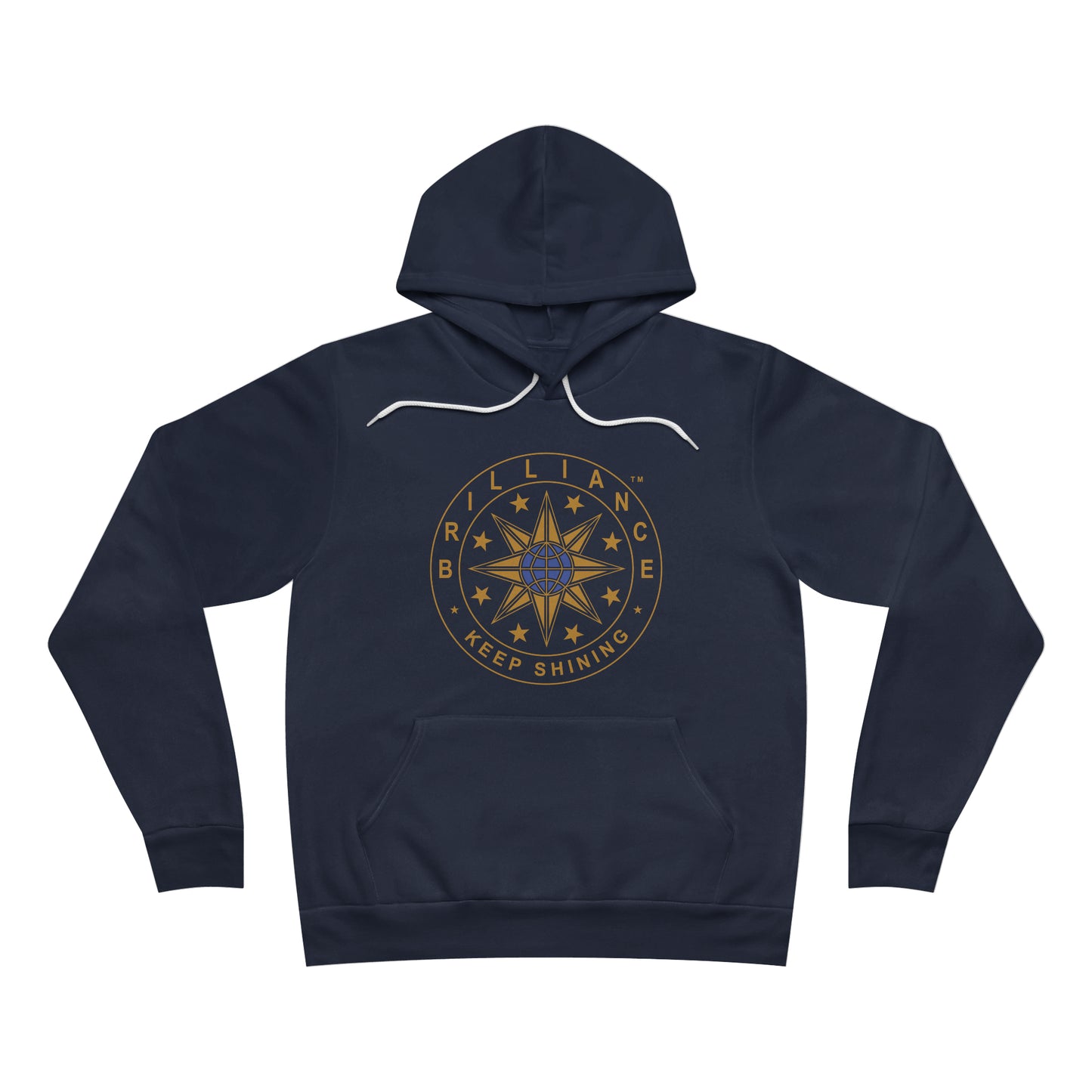 Brilliance Adult Fleece Pullover Hoodie Navy Front