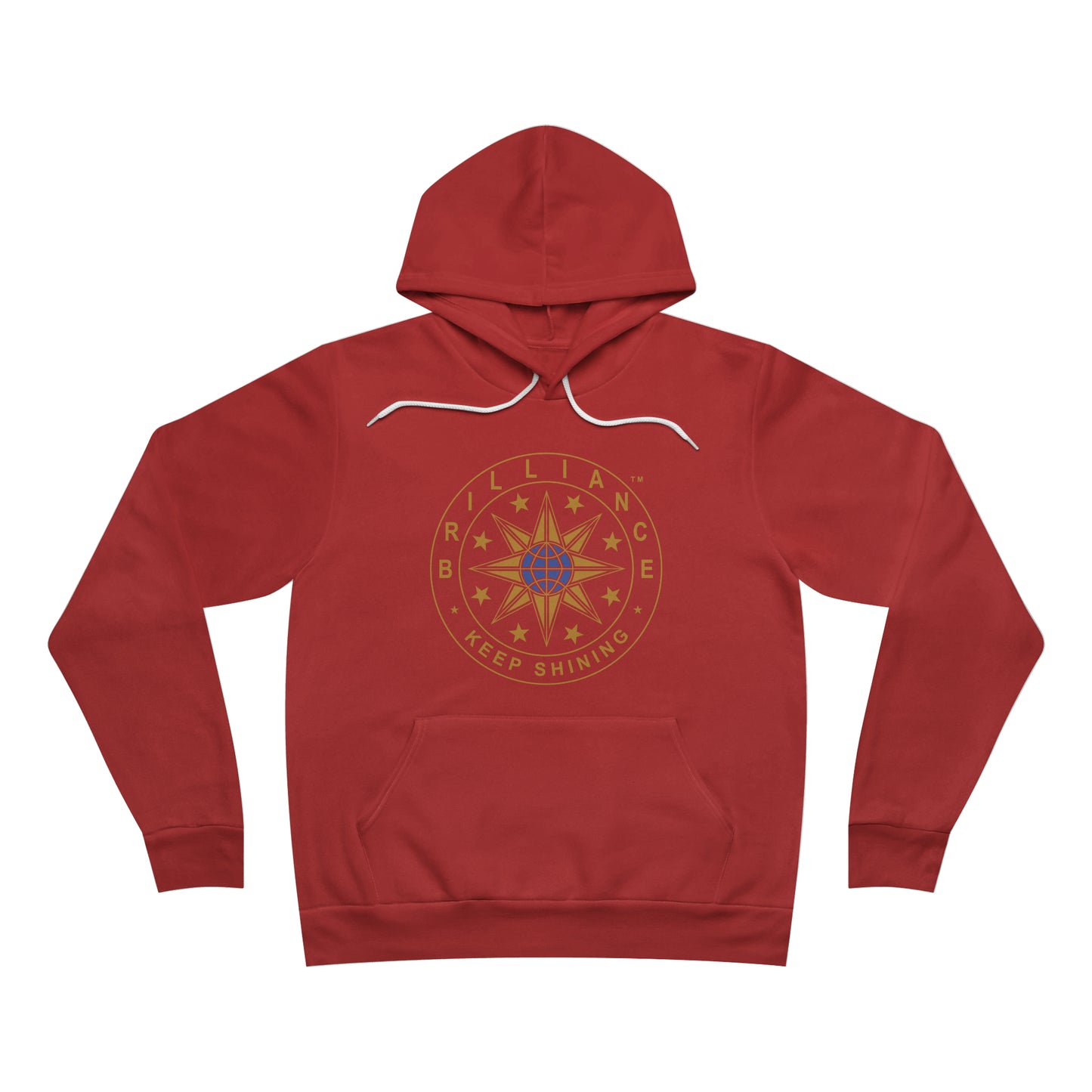 Brilliance Adult Fleece Pullover Hoodie Red Front