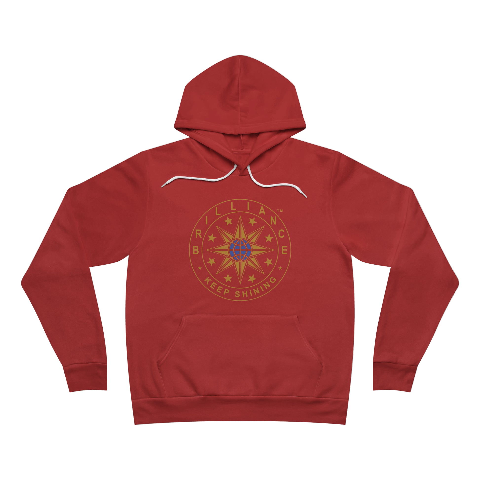 Brilliance Adult Fleece Pullover Hoodie Red Front