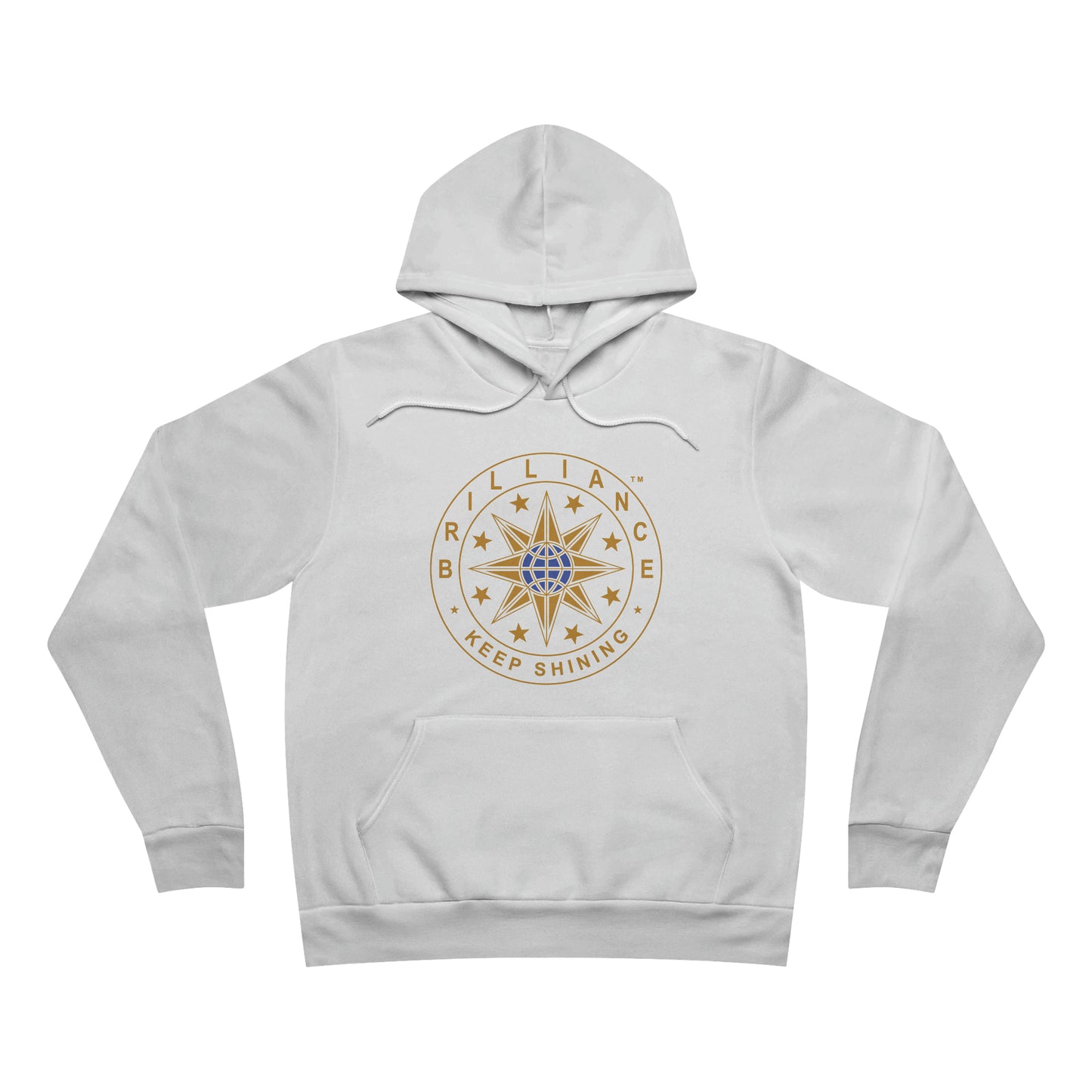 Brilliance Adult Fleece Pullover Hoodie White Front