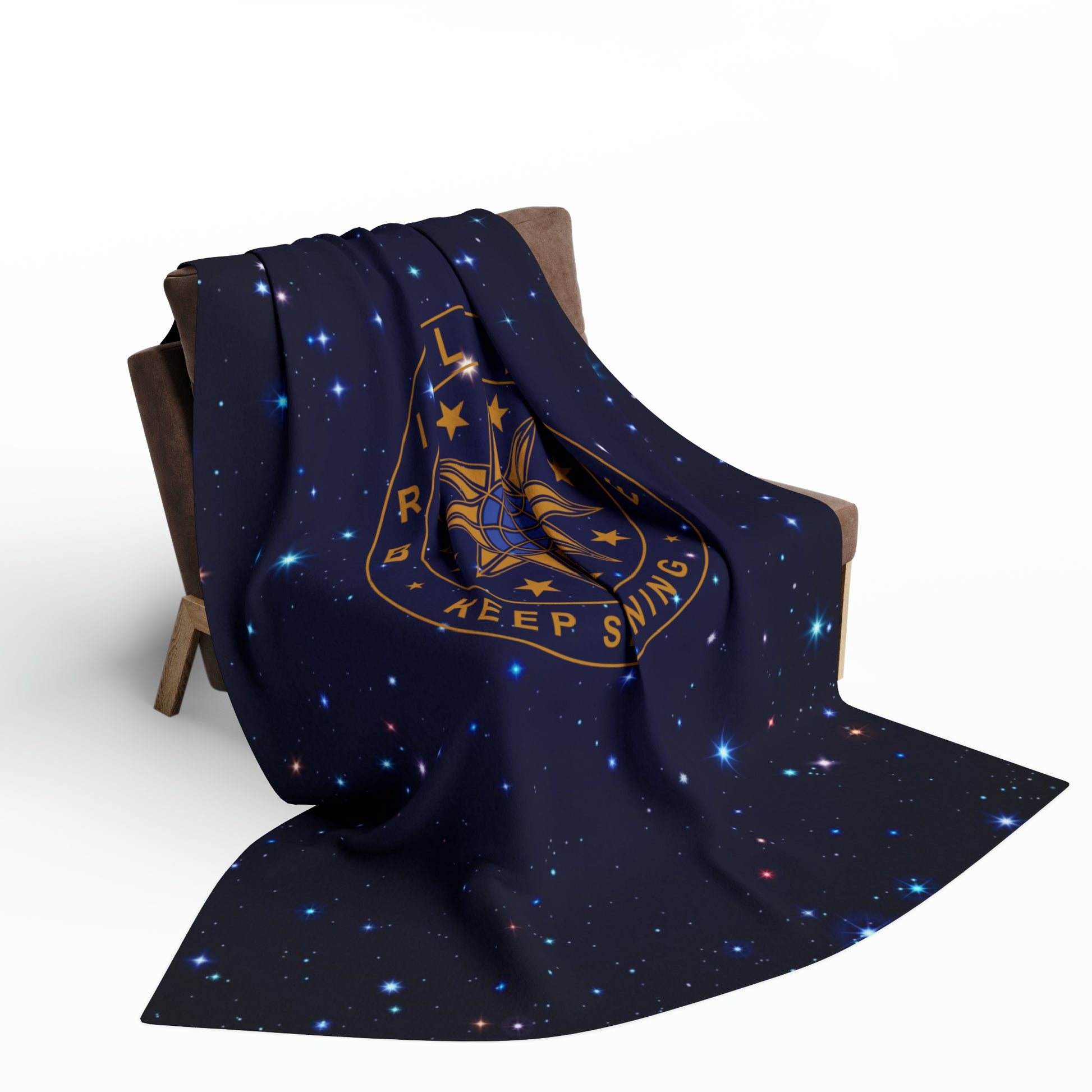 Brilliance Artic Fleece Blanket with Starry Night Print and Logo on Seat 2