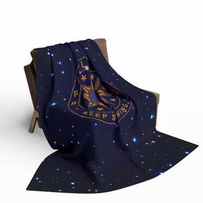 Brilliance Artic Fleece Blanket with Starry Night Print and Logo on Seat 2