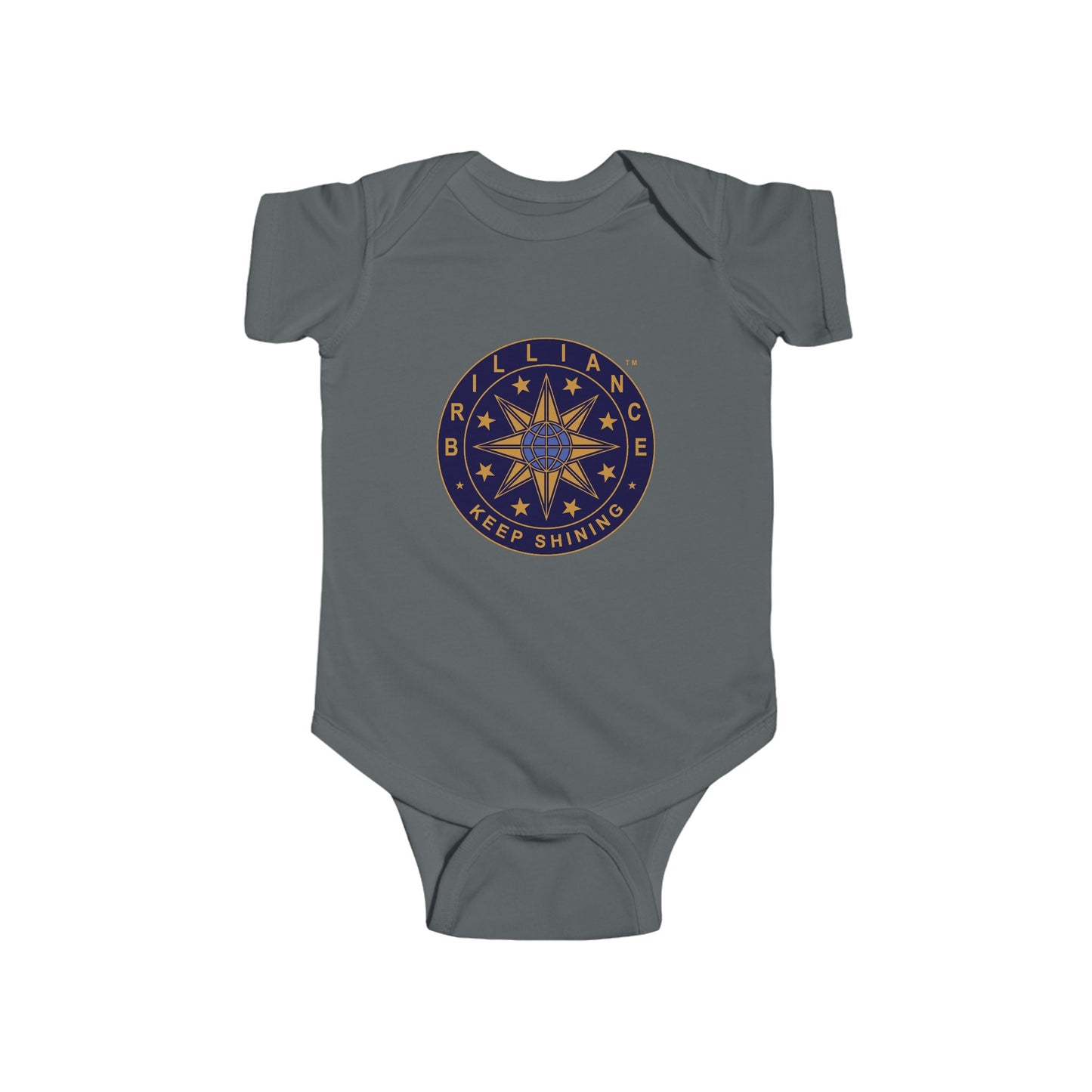 Brilliance Baby Bodysuit Charcoal