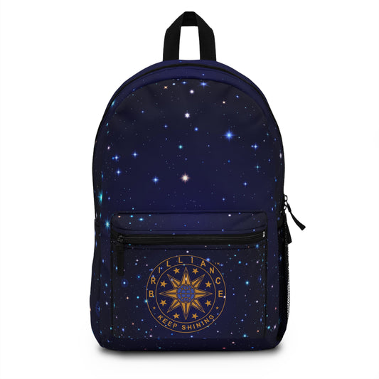 Brilliance Backpack w/ Starry Night Print and Logo Front View