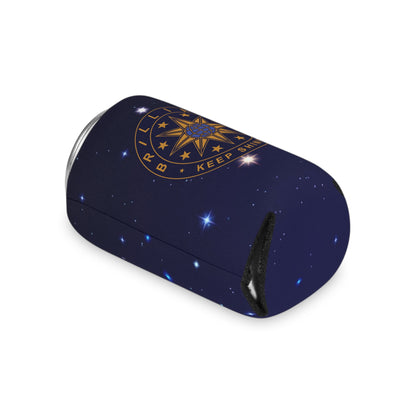 Brilliance Can Cooler with Starry Night Print and Logo Regular Can Bottom