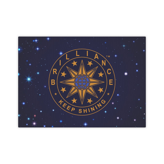 Brilliance Canvas Photo Tile with Starry Night Print and Logo Horizontal Front Side