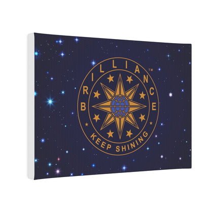 Brilliance Canvas Photo Tile with Starry Night Print and Logo Horizontal Slant
