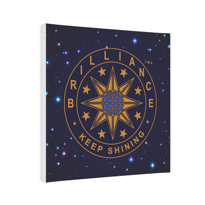 Brilliance Canvas Photo Tile with Starry Night Print and Logo Square Slant