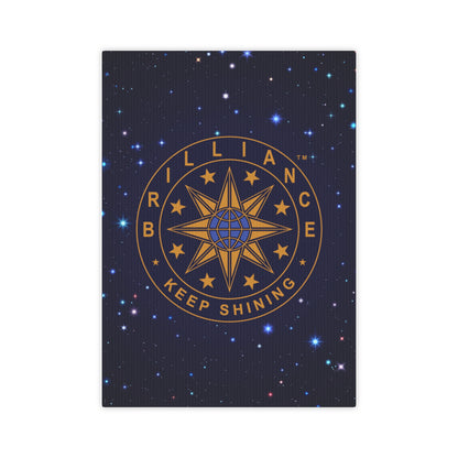 Brilliance Canvas Photo Tile with Starry Night Print and Logo Vertical Front Side