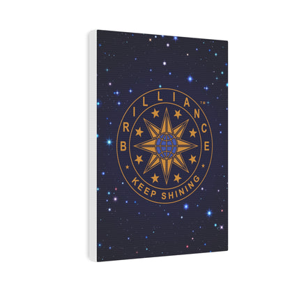 Brilliance Canvas Photo Tile with Starry Night Print and Logo Vertical Slant