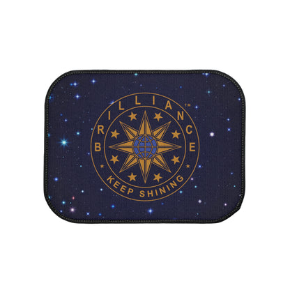 Brilliance Car Floor Mats with Starry Night Print and Logo, 1pc Rear Mat Front Side