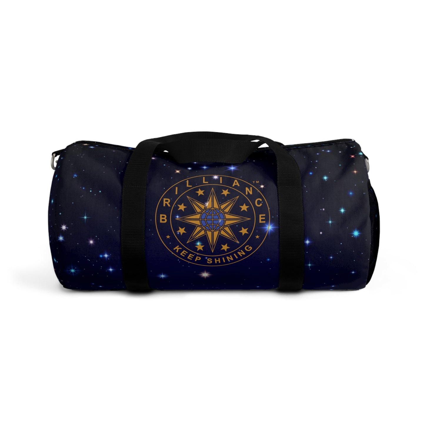 Brilliance Duffel Bag with Starry Night  Print and Logo Side View
