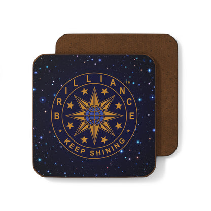 Brilliance Hardboard Back Coaster with Starry Night Print and Logo Front and Back Side