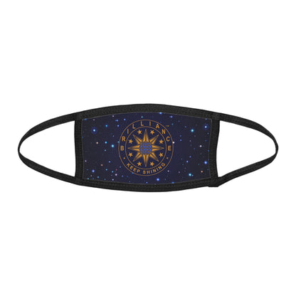 Brilliance Kid's Face Mask with Starry Night Print and Logo Front Side