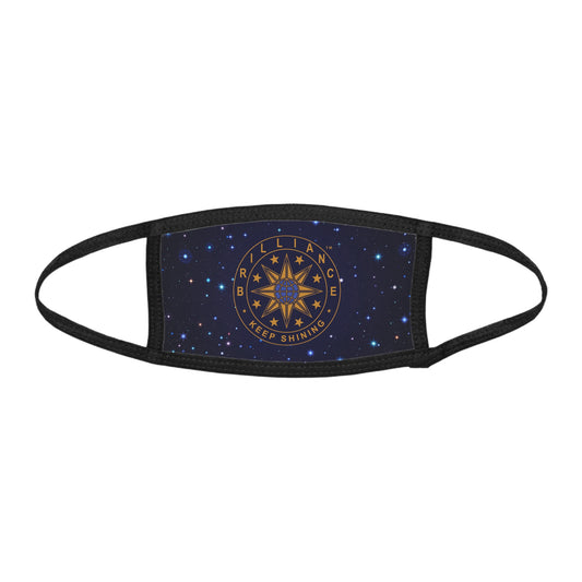 Brilliance Kid's Face Mask with Starry Night Print and Logo Front Side