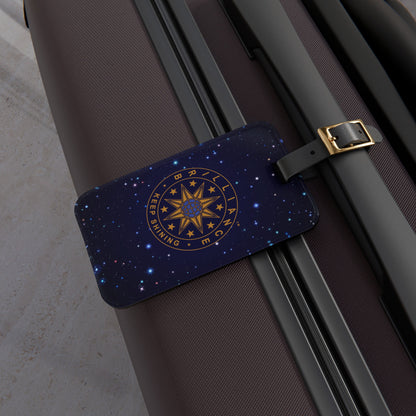 Brilliance Luggage Tag with Starry Night Print and Logo Slant with Luggage