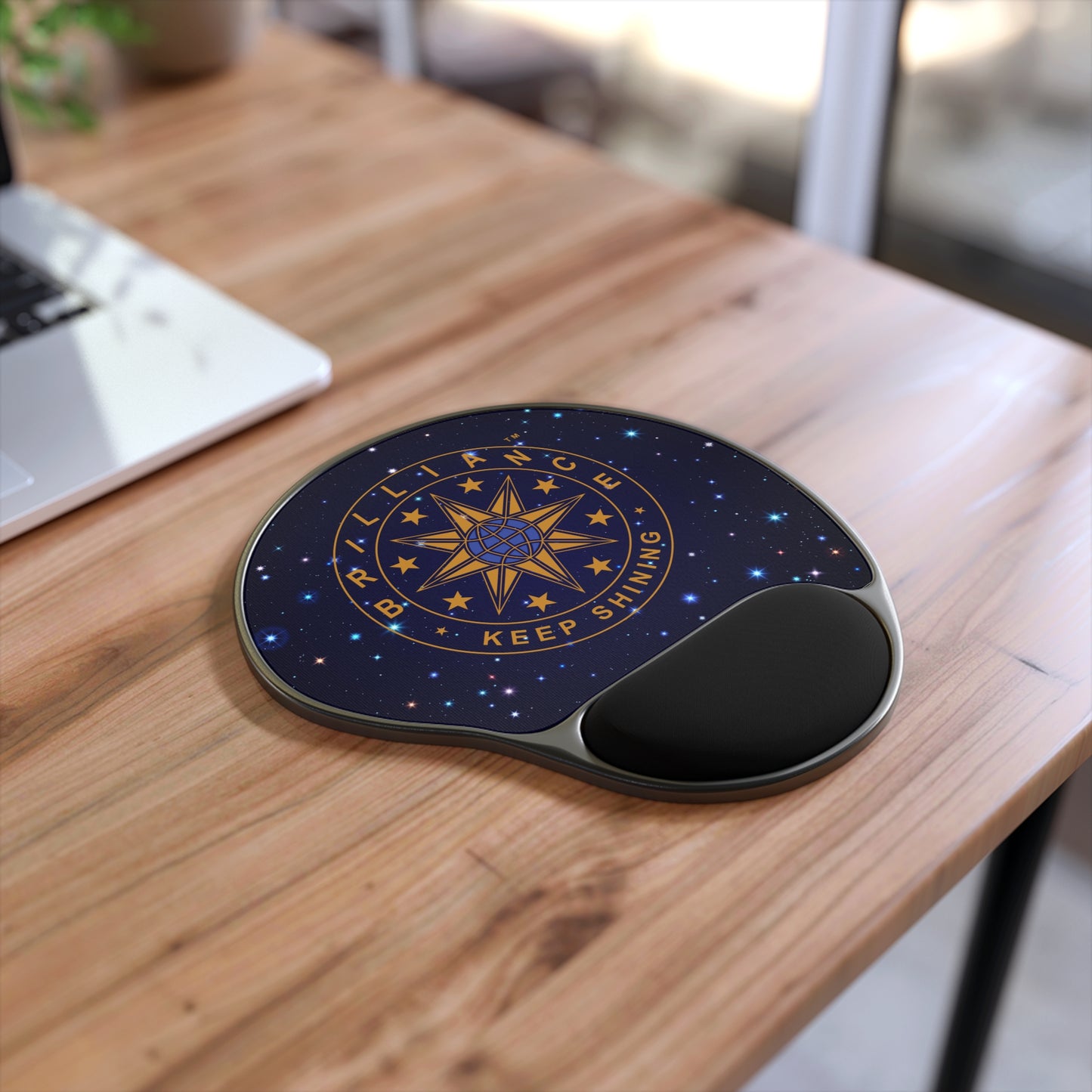 Brilliance Starry Night Print and Logo Mouse Pad with Wrist Rest 2