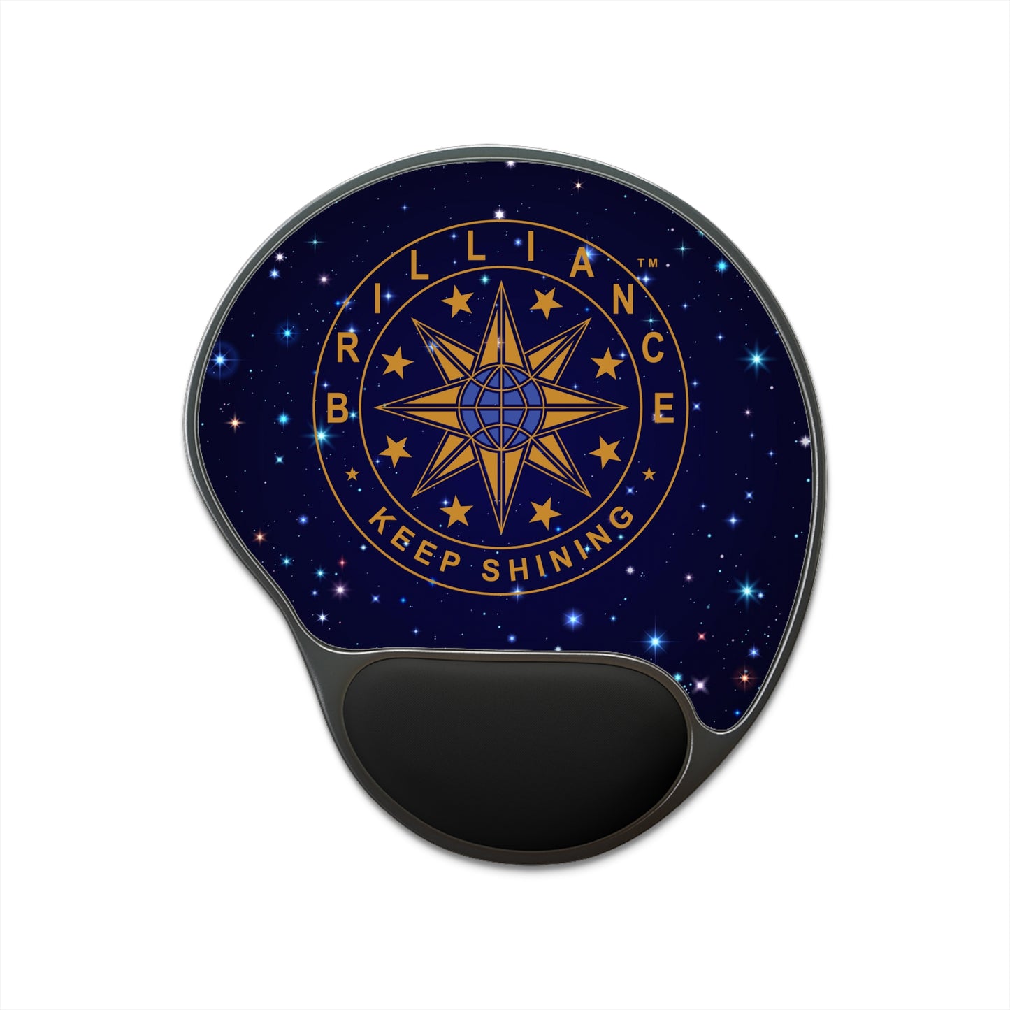 Brilliance Starry Night Print and Logo Mouse Pad with Wrist Rest 3