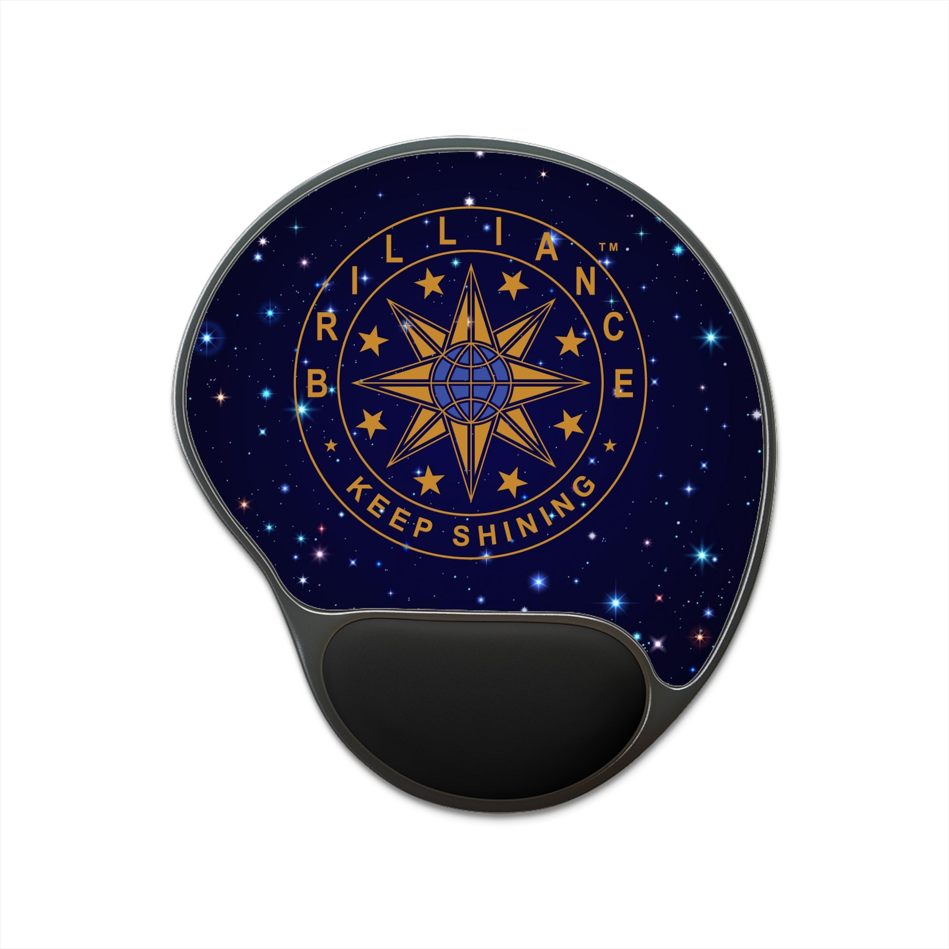 Brilliance Starry Night Print and Logo Mouse Pad with Wrist Rest 3