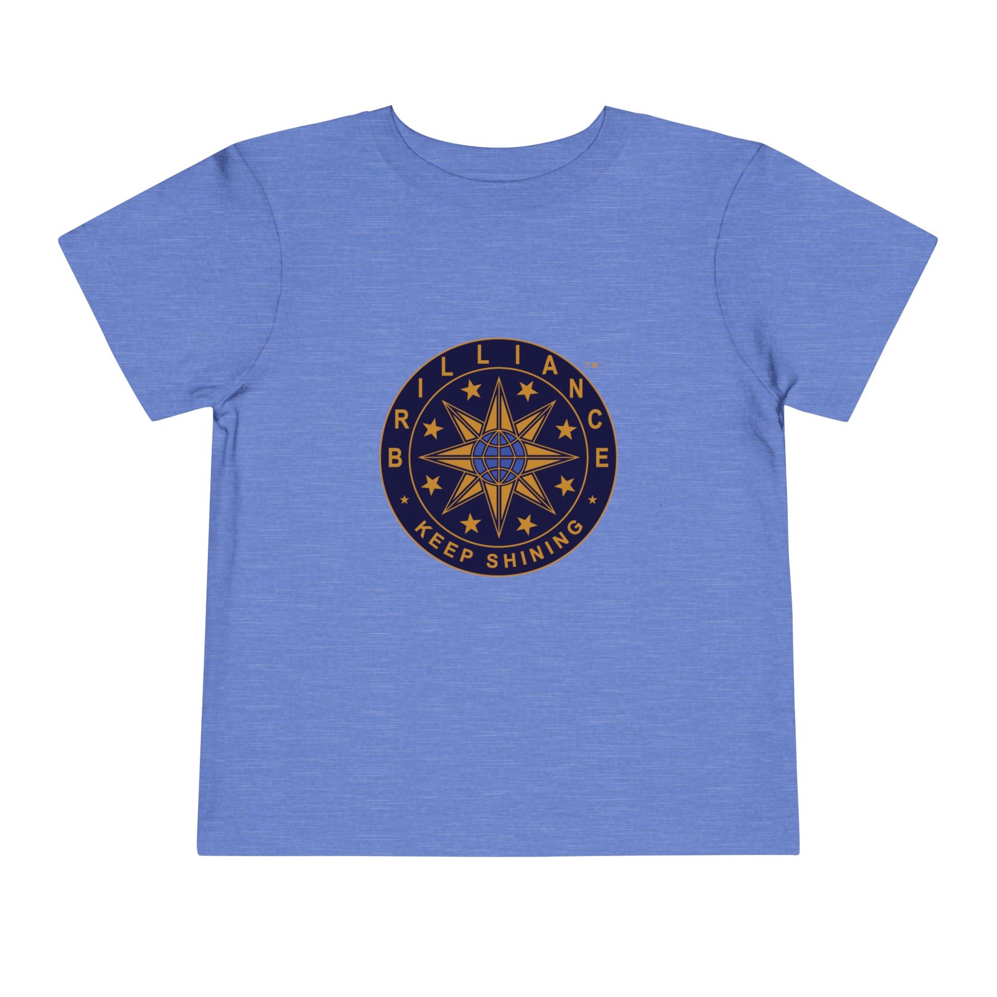 Brilliance Toddler T-Shirt Heather Columbia Blue Front