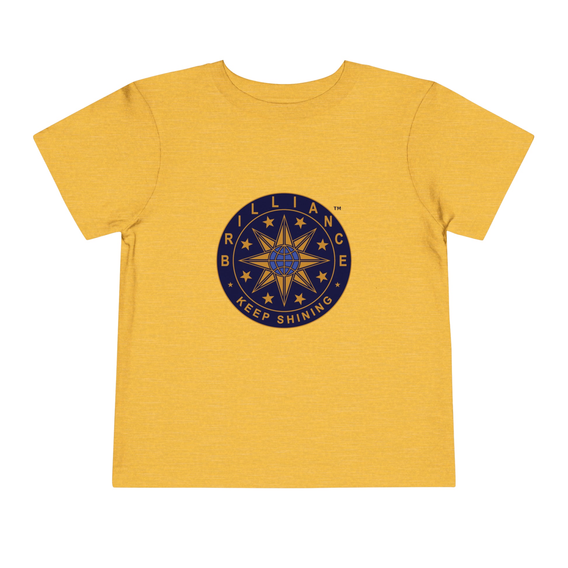 Brilliance Toddler T-Shirt Heather Yellow Gold Front