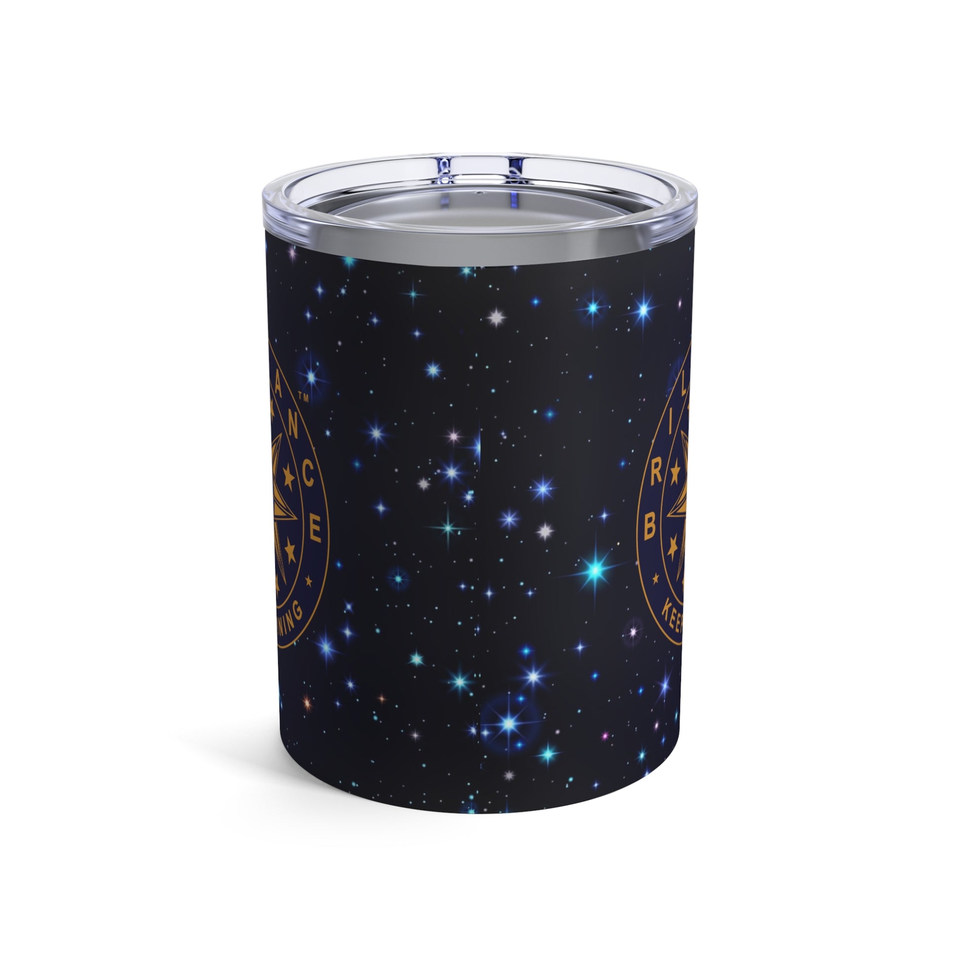 Brilliance Tumbler 10oz with Starry Night Print and Logo Back Side
