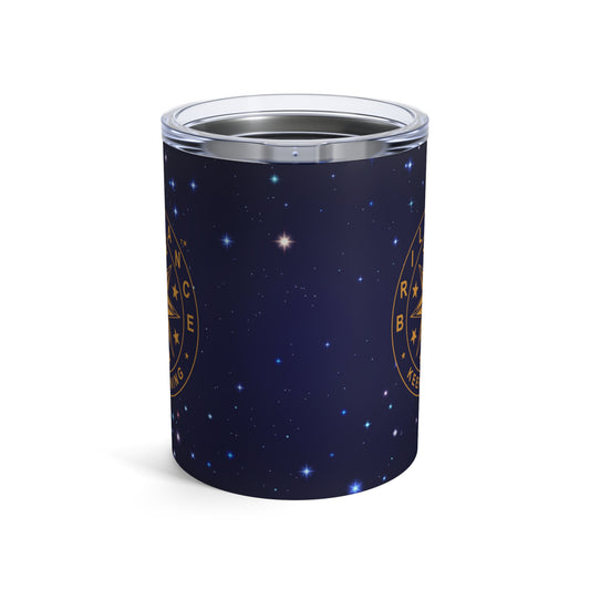 Brilliance Tumbler 10oz with Starry Night Print and Logo Front Side
