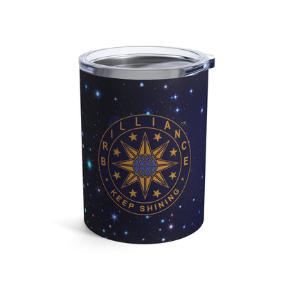 Brilliance Tumbler 10oz with Starry Night Print and Logo Left Side