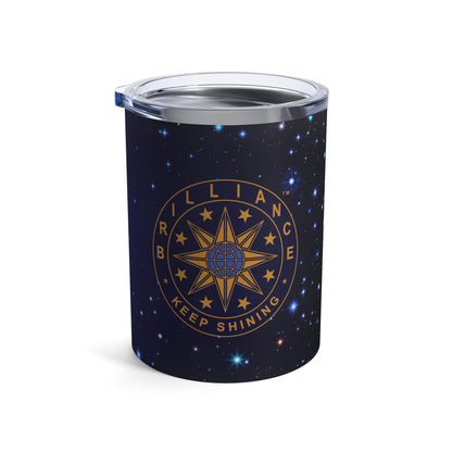 Brilliance Tumbler 10oz with Starry Night Print and Logo Right Side