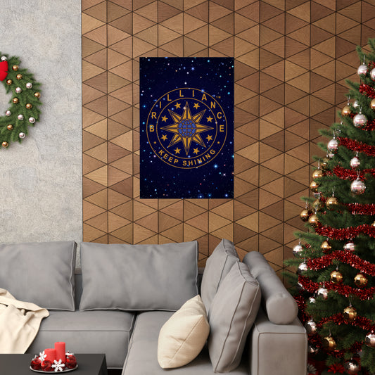 Brilliance Vertical Posters with Starry Night Print and Logo 3