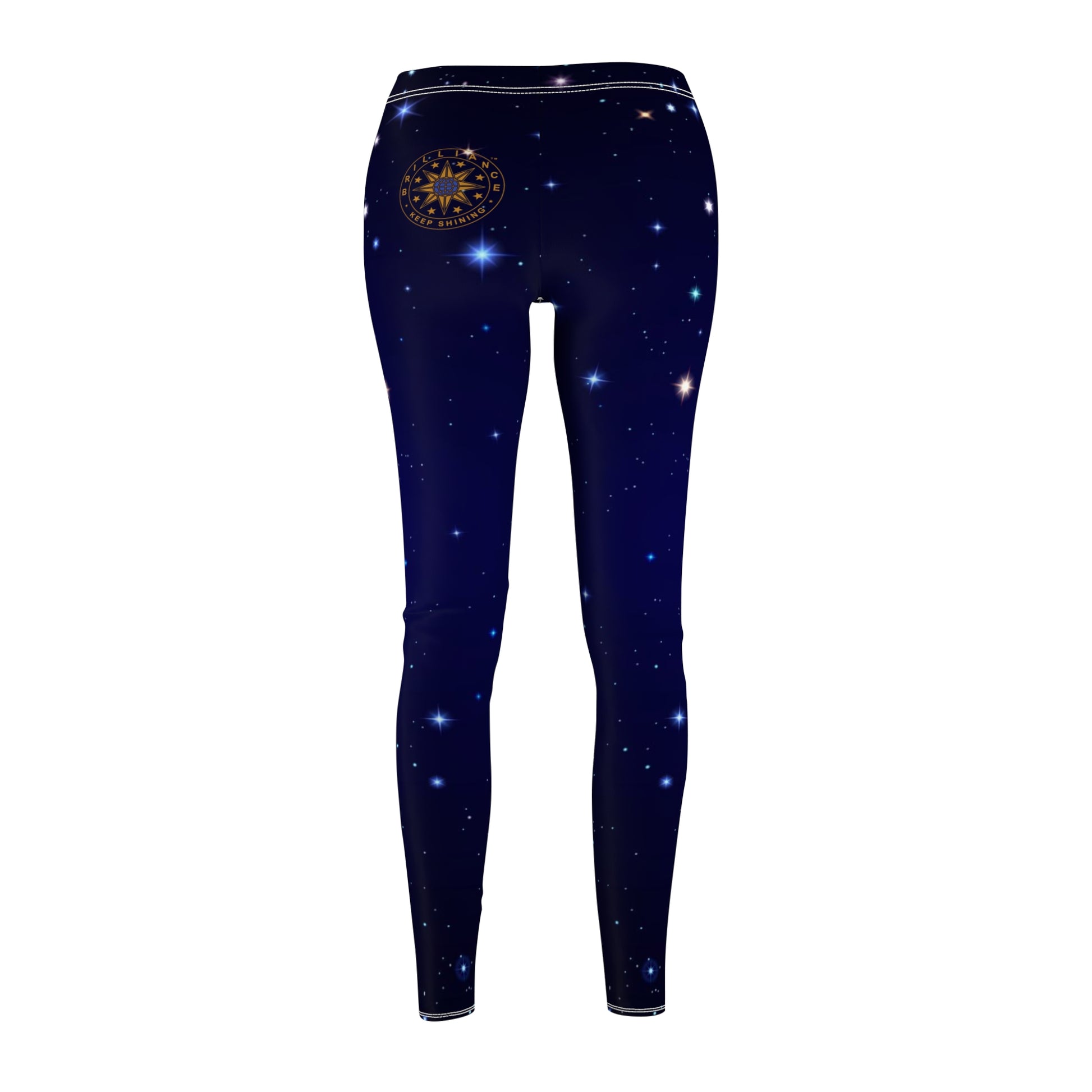 Brilliance Women's Leggings w/ Starry Night Print & Logo Back