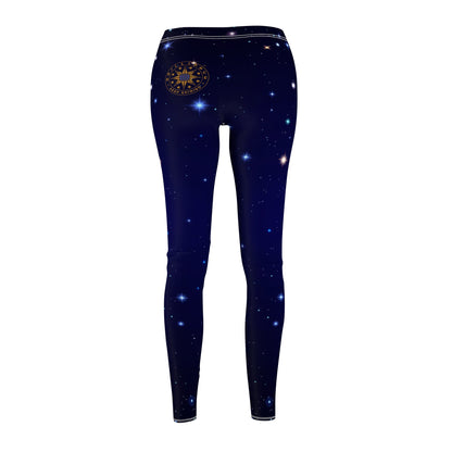 Brilliance Women's Leggings w/ Starry Night Print & Logo Back