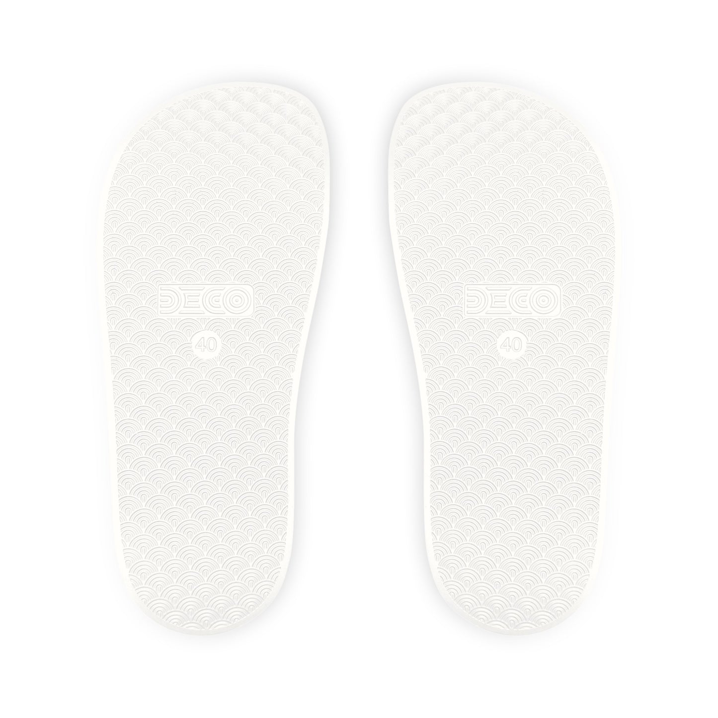 Brilliance Women's PU Slide Sandals with Starry Night Print and Logo White Outsole Back