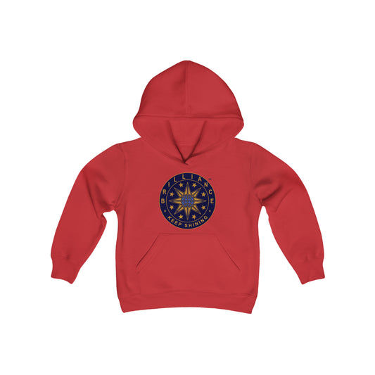 Brilliance Youth Heavy Blend Hoodie Red Front