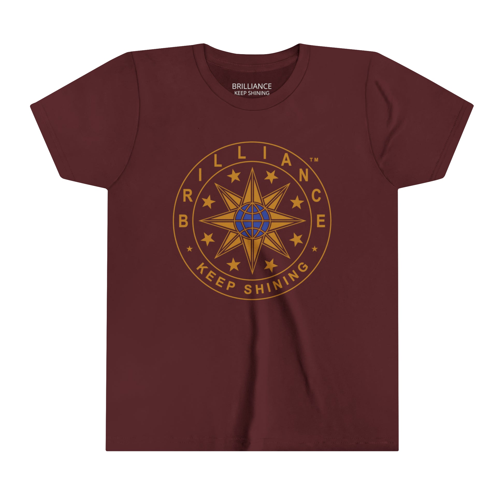 Brilliance Youth T-Shirt Maroon Front