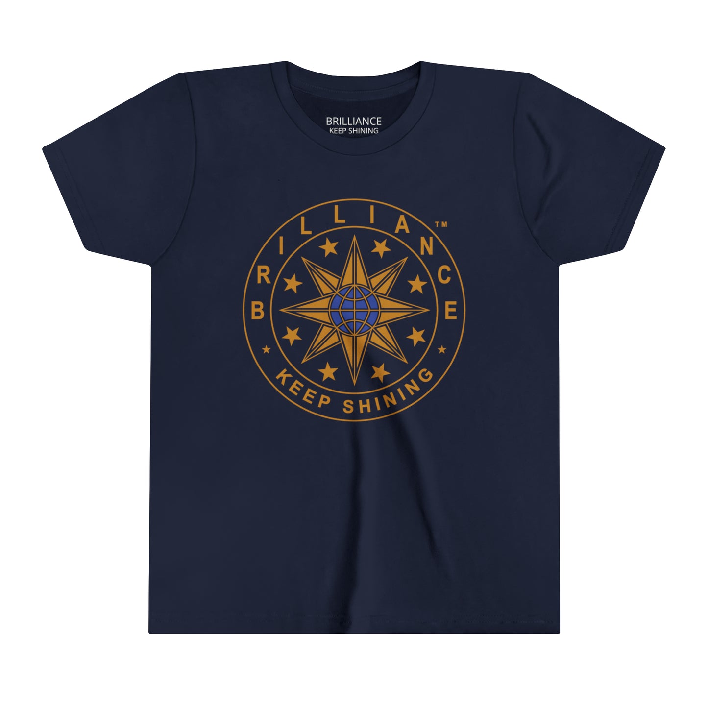 Brilliance Youth T-Shirt Navy Front