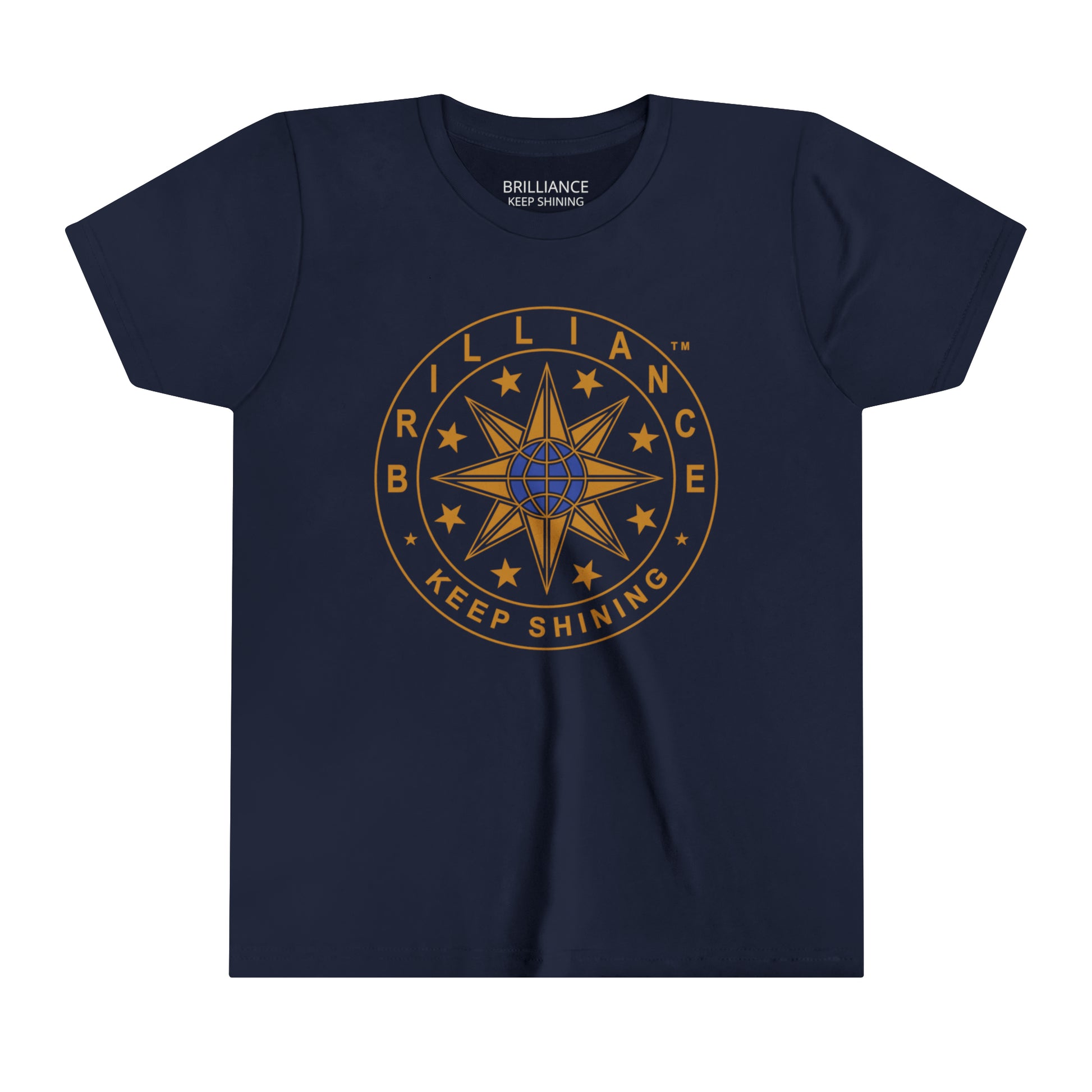 Brilliance Youth T-Shirt Navy Front