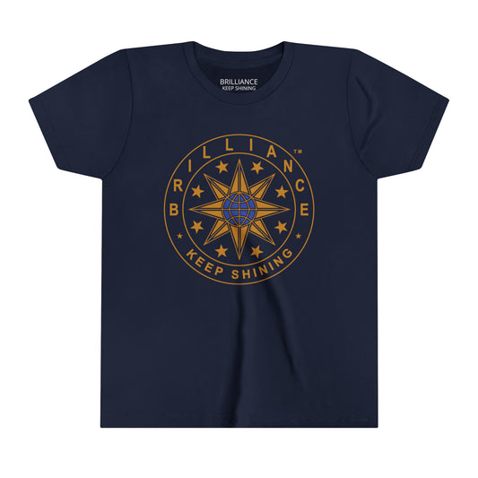 Brilliance Youth T-Shirt Navy Front