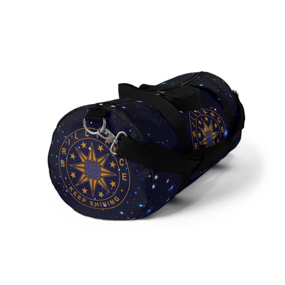 Brilliance Duffel Bag with Starry Night Print and Logo Angle View